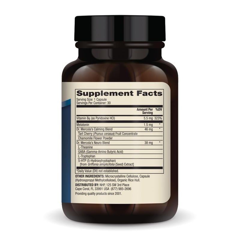 Dr. Mercola Sleep Support with Melatonin, 1.5mg Melatonin Per Serving, 30 Servings (30 Capsules), Dietary Supplement, Supports Healthy Sleep and Mental Focus, Non-GMO - Image 2